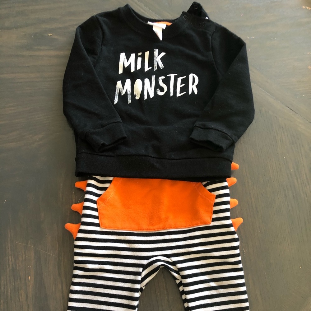 Cat & Jack “ Milk Monster”infant outfit